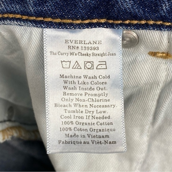 Everlane Curvy 90s Cheeky Cotton Straight Leg Cropped Ankle Jeans Size 31 NWT - Picture 11 of 11